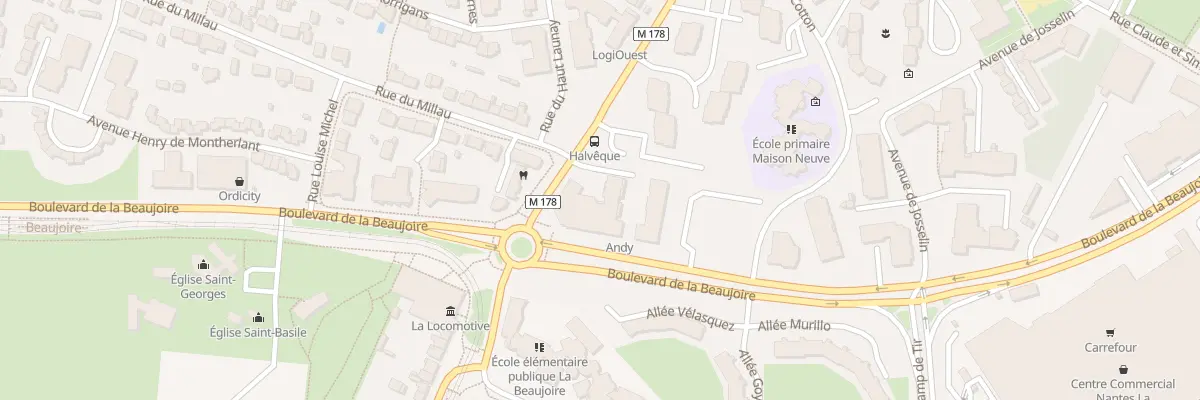 Plan du 2 Rte de Carquefou à Nantes