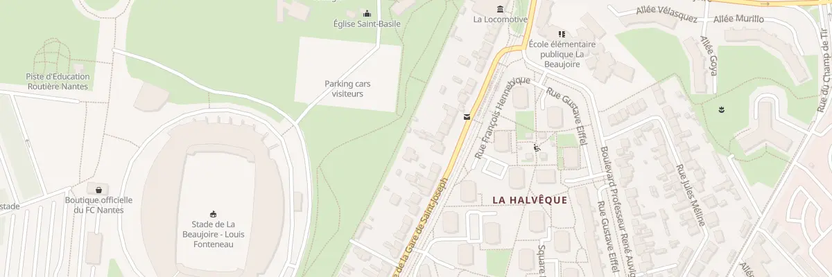 Plan du 75B Av de la Gare de St Joseph à Nantes