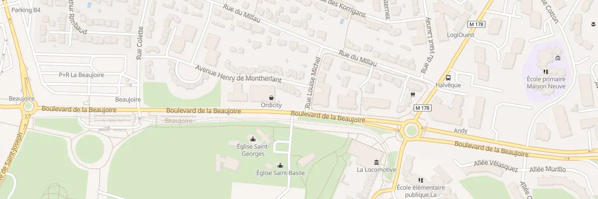 Plan du 1 Av Henry de Montherlant à Nantes