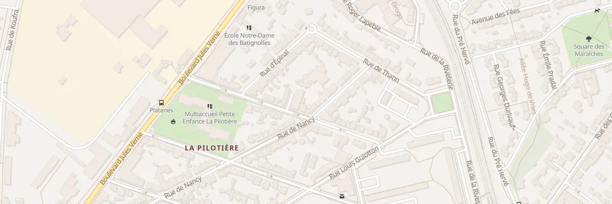 Plan du 22 Rue des Platanes à Nantes