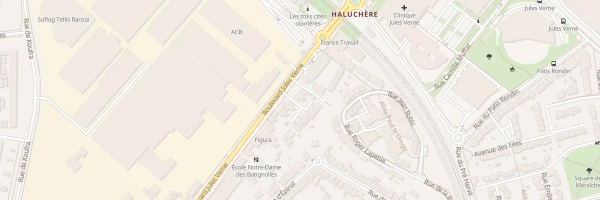 Plan du 1 Av du Rayon Vert à Nantes