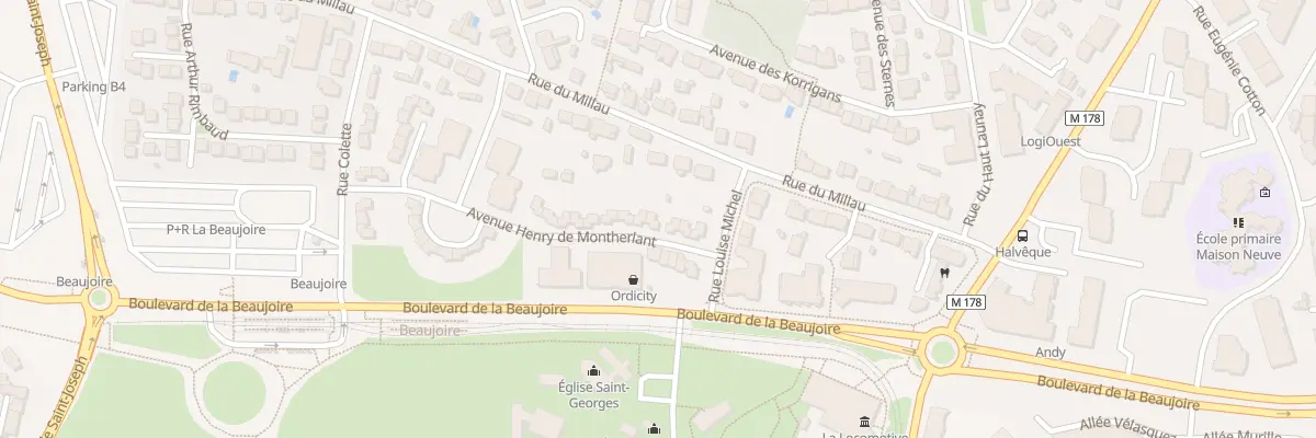 Plan du 8 Av Henry de Montherlant à Nantes