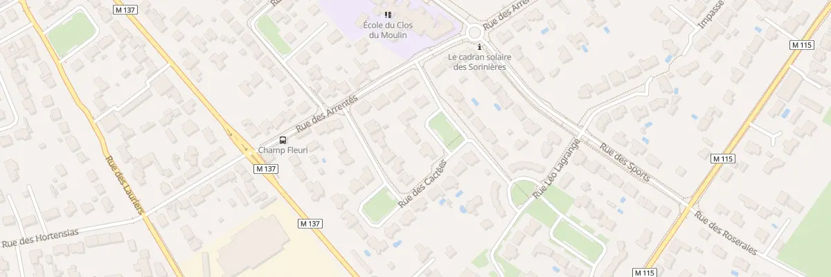 Plan du 13 Rue des Cactées aux Sorinières