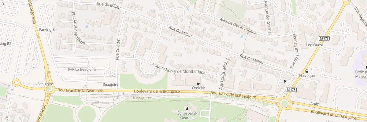 Plan du 18 Av Henry de Montherlant à Nantes