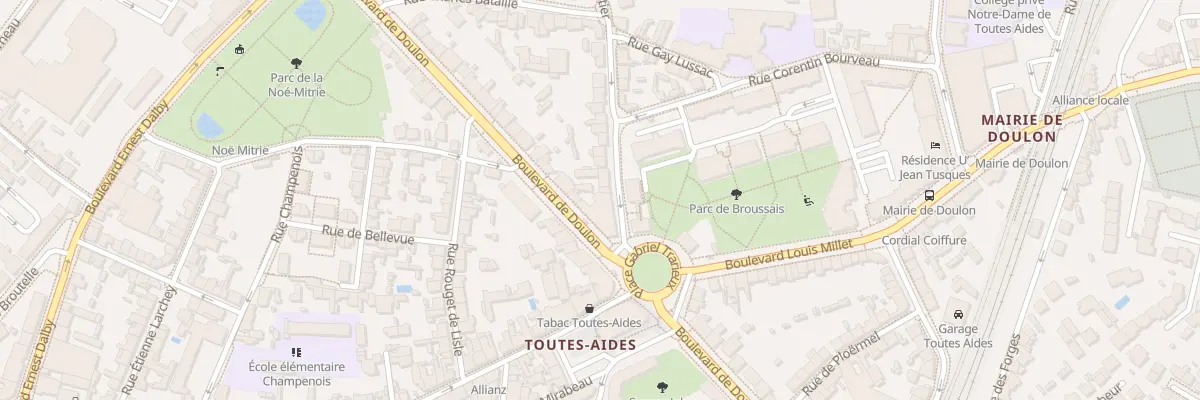 Plan du 92 Bd de Doulon à Nantes