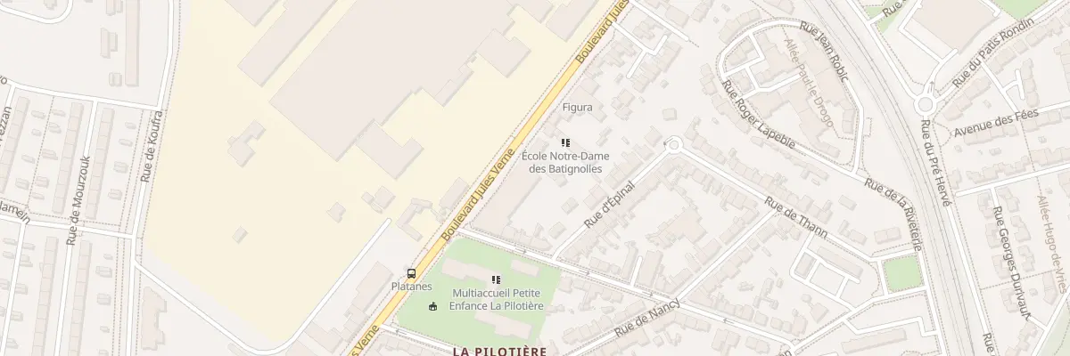 Plan du 176 Bd Jules Verne à Nantes