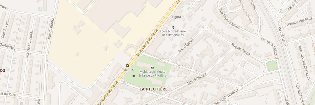 Plan du 44 Rue des Platanes à Nantes