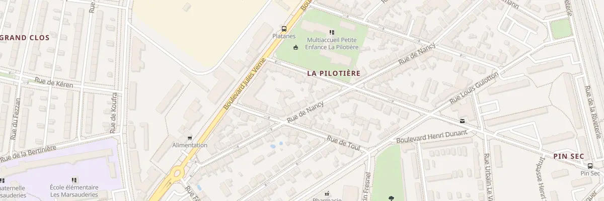 Plan du 21 Rue de Nancy à Nantes