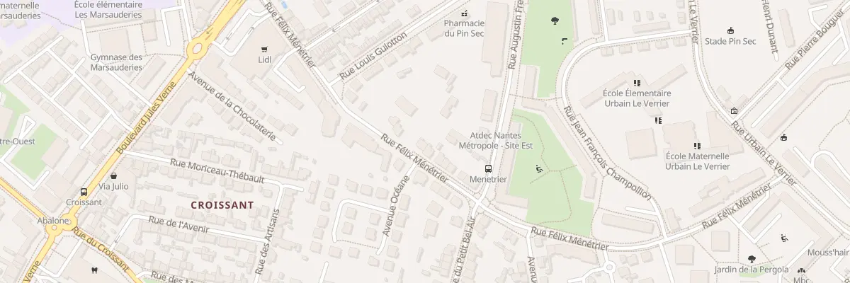 Plan du 33 Rue Félix Ménétrier à Nantes