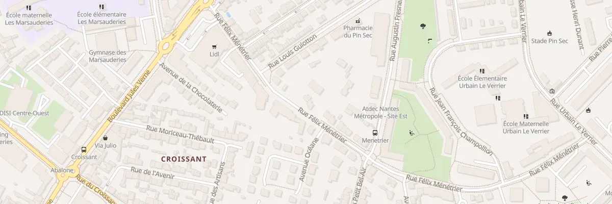 Plan du 23 Rue Félix Ménétrier à Nantes
