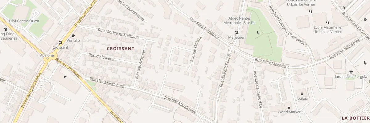 Plan du 9 Av Océane à Nantes