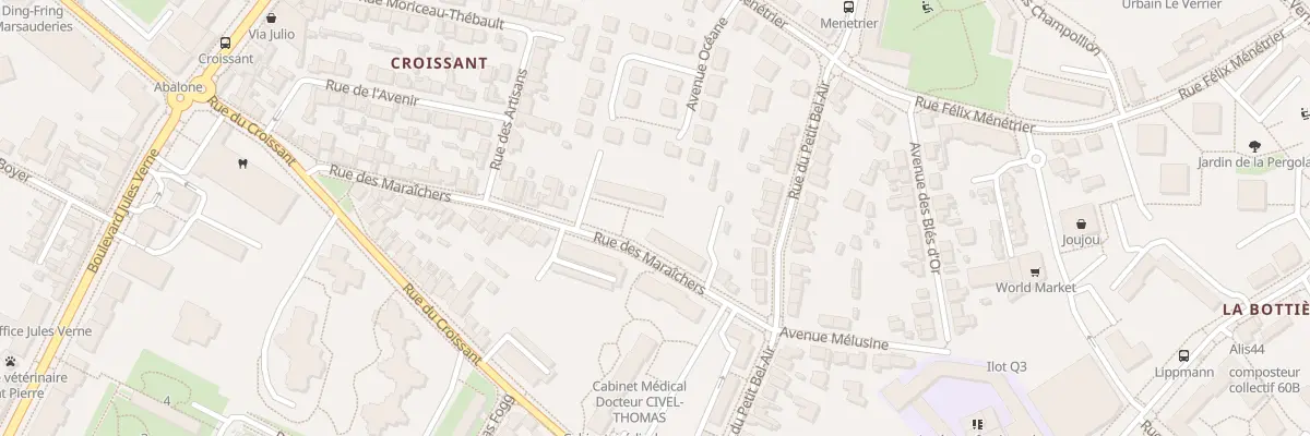 Plan du 39 Rue des Maraîchers à Nantes