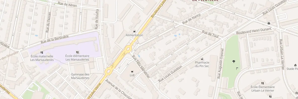 Plan du 10 Rue de Nancy à Nantes