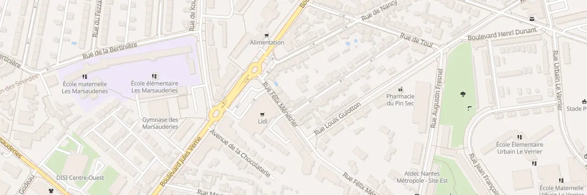 Plan du 7 Rue Félix Ménétrier à Nantes