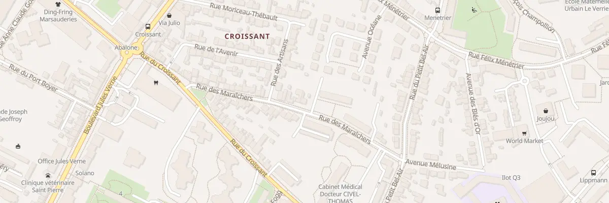Plan du 33 Rue des Maraîchers à Nantes