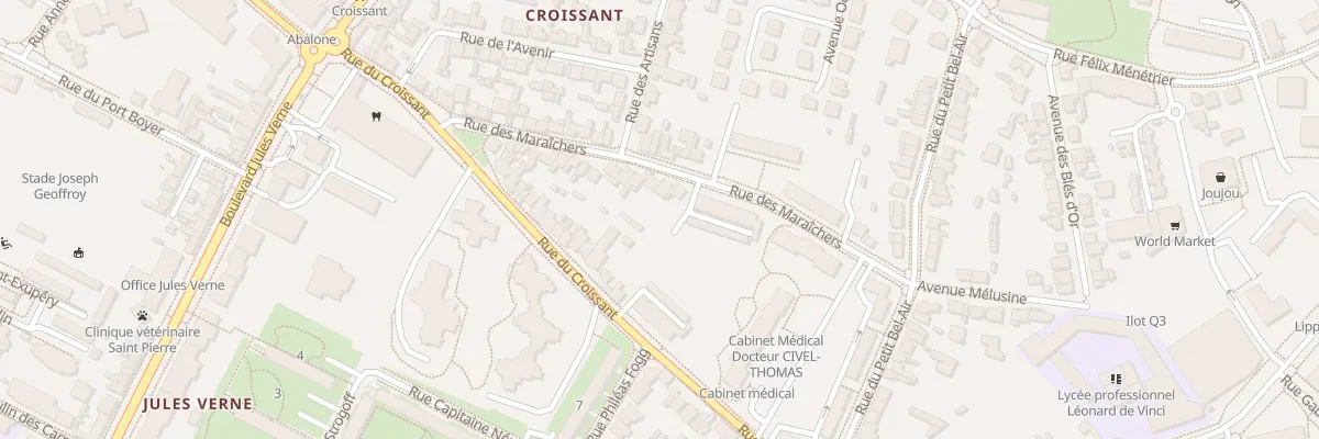 Plan du 26 Rue des Maraîchers à Nantes