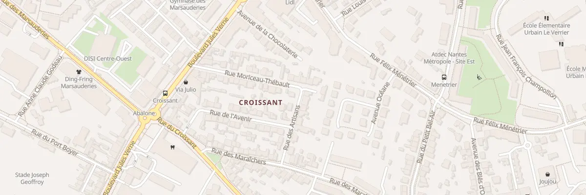 Plan du 1 Rue Moriceau Thébault à Nantes