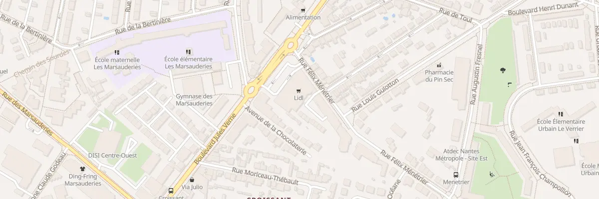 Plan du 12 Rue Félix Ménétrier à Nantes