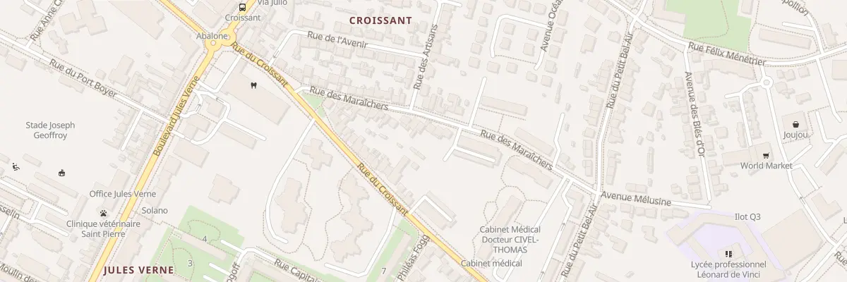 Plan du 22 Rue des Maraîchers à Nantes