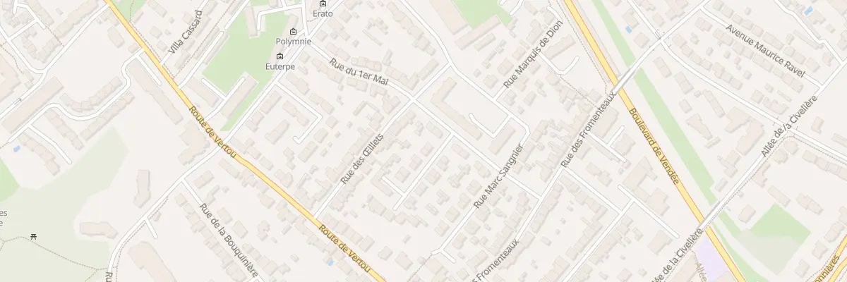 Plan du 2 Rue Etienne Destranges à Nantes