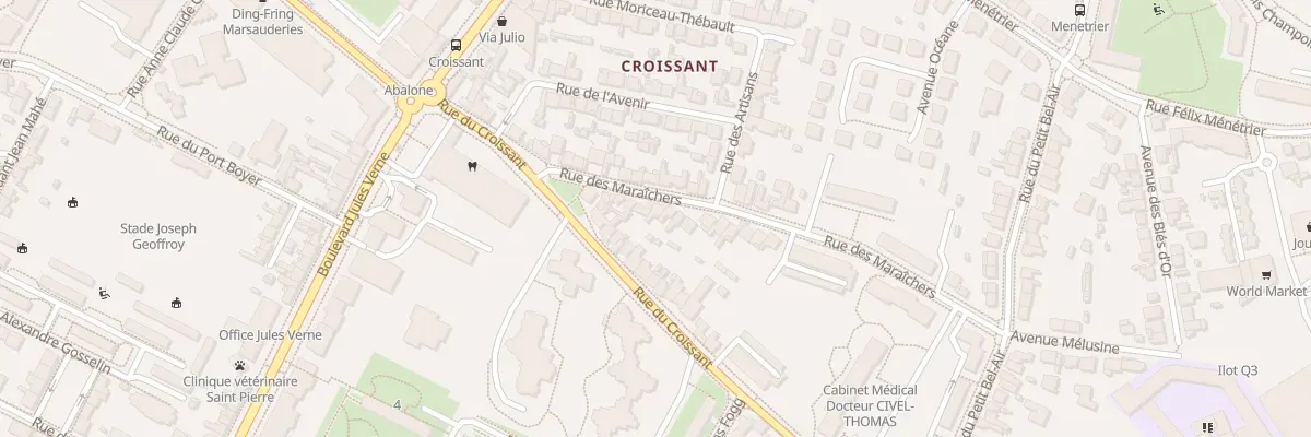 Plan du 8 Rue des Maraîchers à Nantes