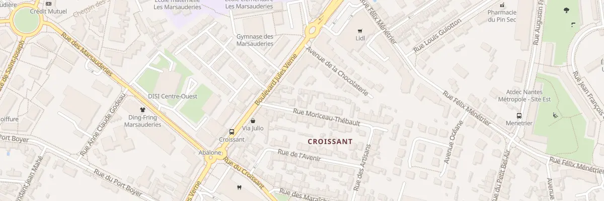 Plan du 30 Rue Moriceau Thébault à Nantes