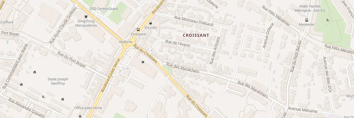 Plan du 7 Rue des Maraîchers à Nantes
