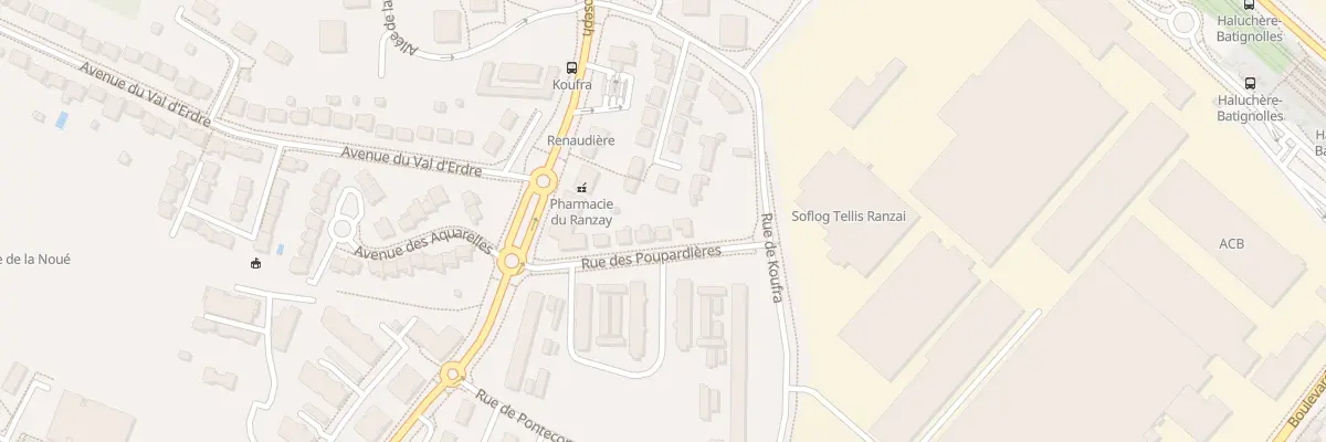 Plan du 11 Rue des Poupardières à Nantes