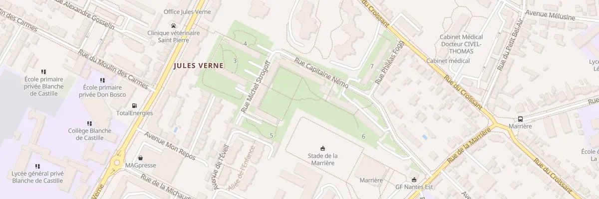 Plan du 1 Rue Philéas Fogg à Nantes