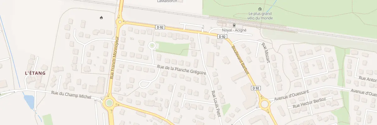Plan du 12 Rue de la Planche Gregoire à Noyal-sur-Vilaine