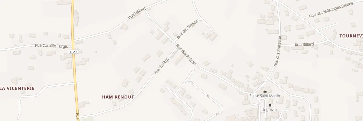 Plan du 23 Rue des Precais - Lingreville à Tourneville-sur-Mer