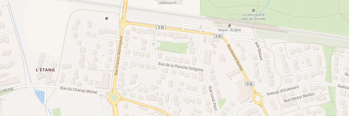 Plan du 16 Rue de la Planche Gregoire à Noyal-sur-Vilaine