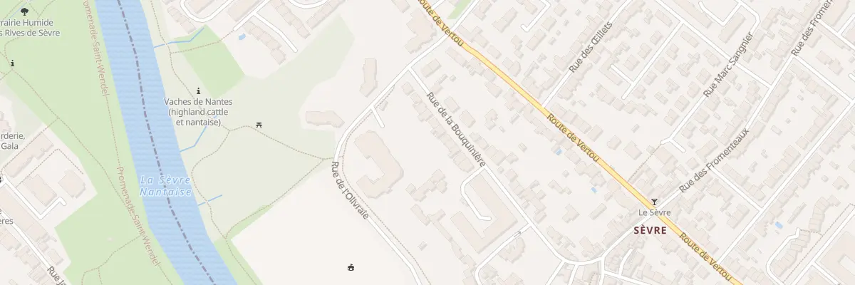 Plan du 12 Rue de la Bouquinière à Nantes