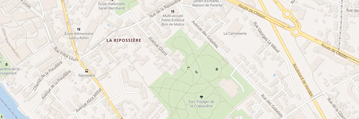 Plan du 21 Av Gilard à Nantes