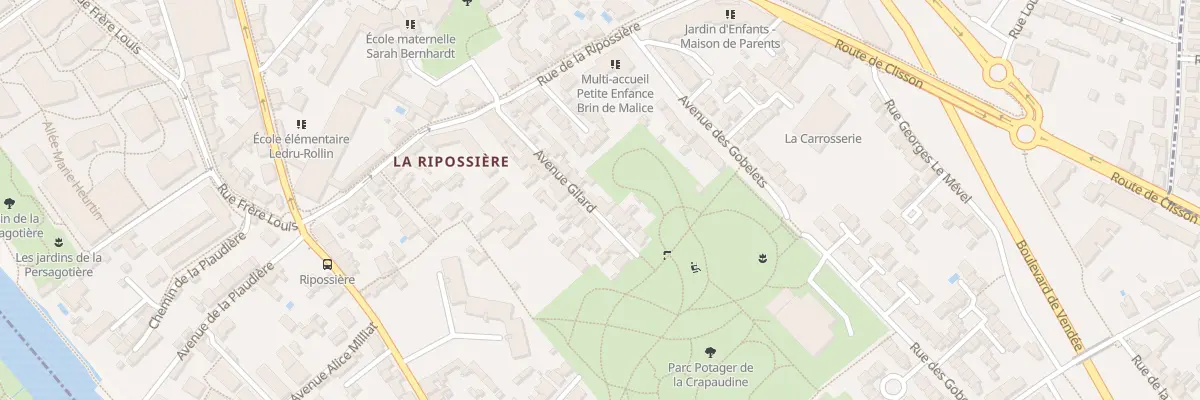Plan du 15 Av Gilard à Nantes