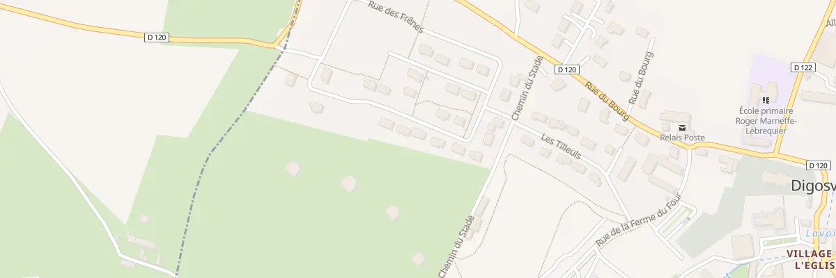 Plan du 58 Rue des Frênes à Digosville