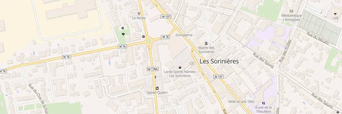 Plan du 1B Rue de la Poste aux Sorinières