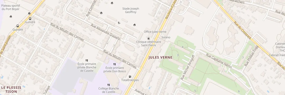 Plan du 9001 Rue Alexandre Gosselin à Nantes
