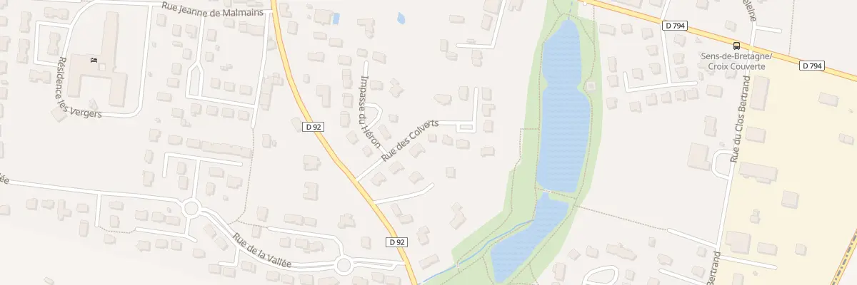 Plan du 10 Rue des Colverts à Sens-de-Bretagne