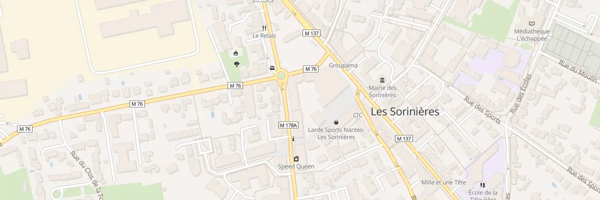 Plan du 3 Rue de la Poste aux Sorinières