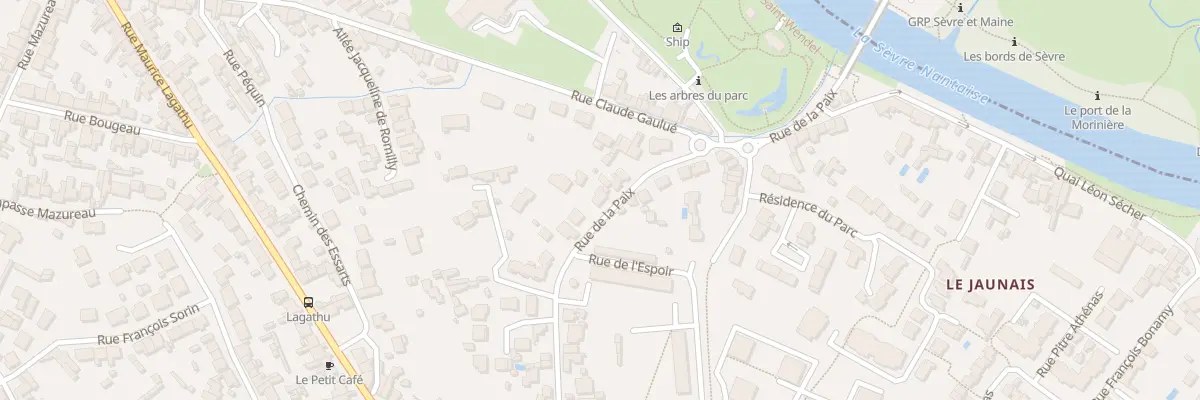 Plan du 10 Rue de la Paix à Rezé