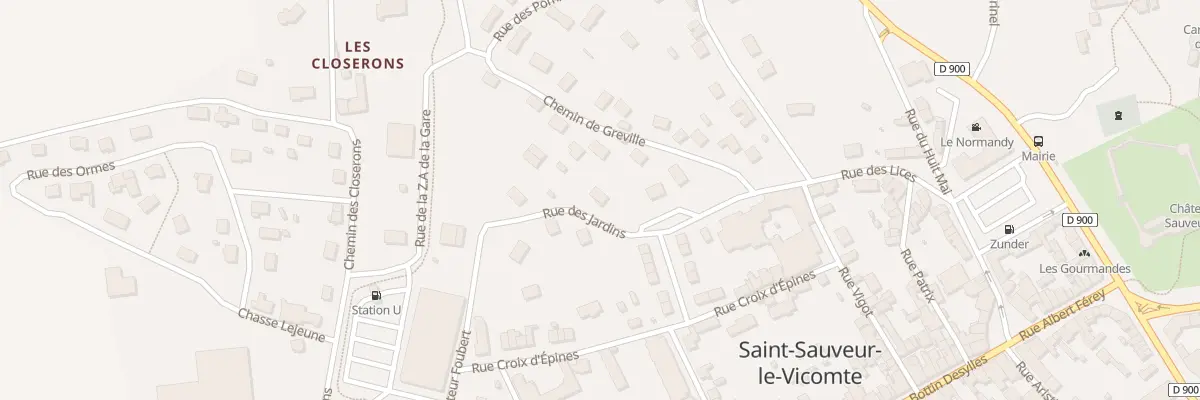 Plan du 3 Rue des Jardins à Saint-Sauveur-le-Vicomte