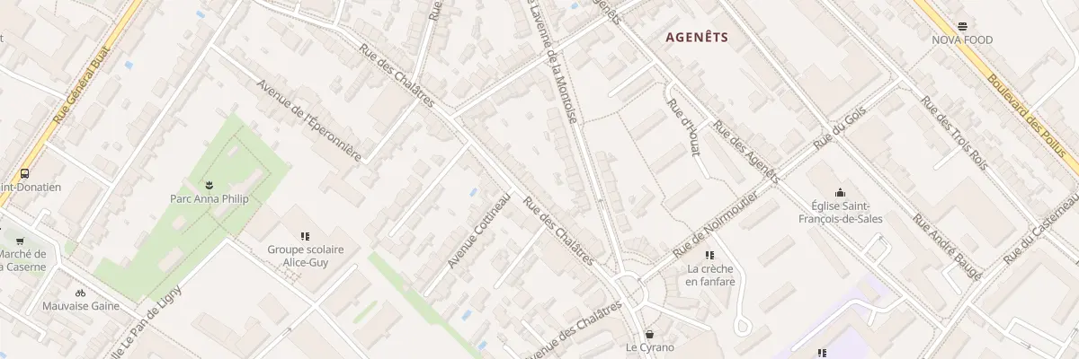 Plan du 72T Rue des Chalâtres à Nantes