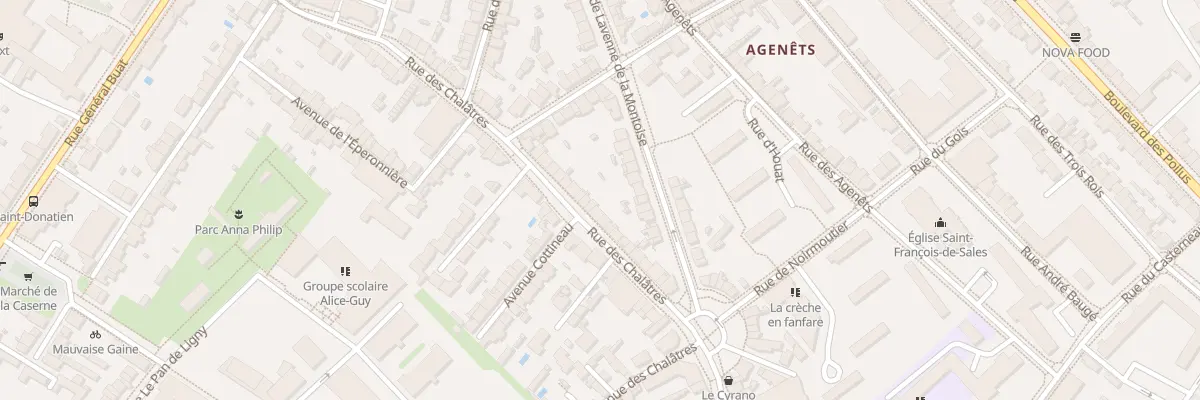 Plan du 74 Rue des Chalâtres à Nantes