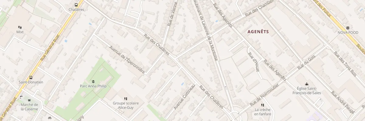 Plan du 84 Rue des Chalâtres à Nantes