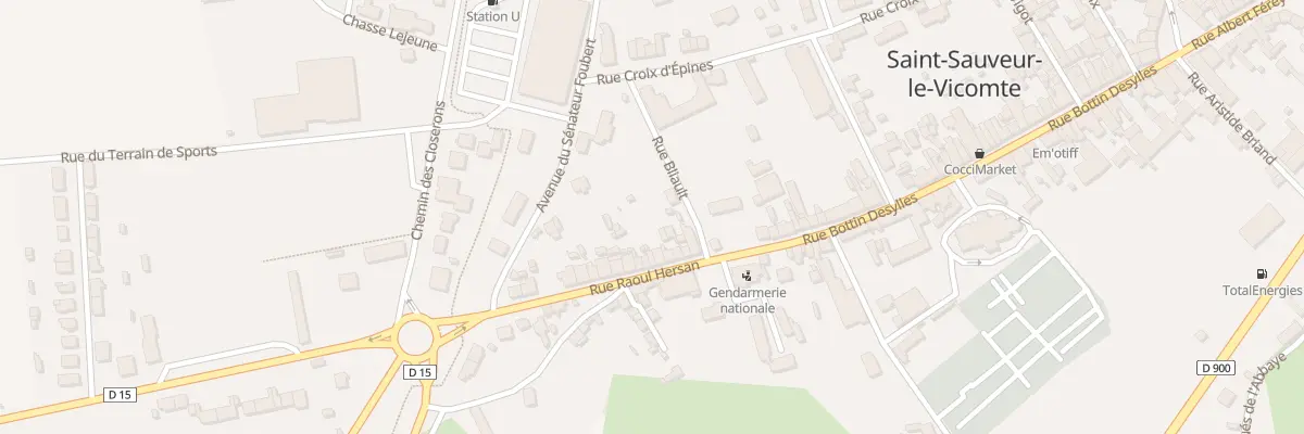 Plan du 8 Rue Raoul Hersan à Saint-Sauveur-le-Vicomte