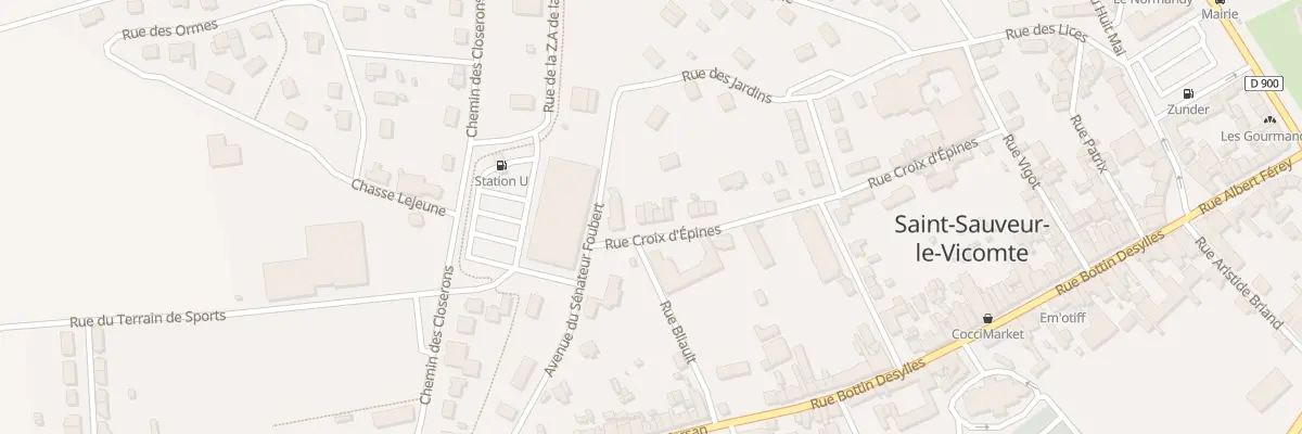 Plan du 30 Rue Croix d’Epines à Saint-Sauveur-le-Vicomte