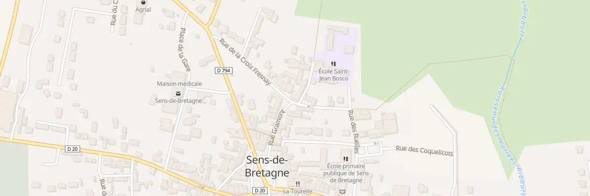 Plan du 1 Pl d’Armes à Sens-de-Bretagne