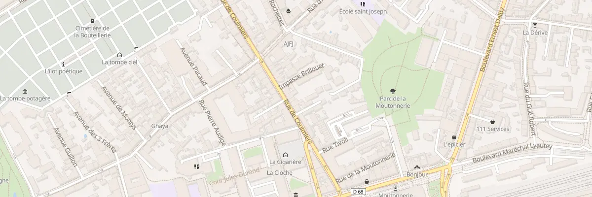 Plan du 20 Rue de Coulmiers à Nantes