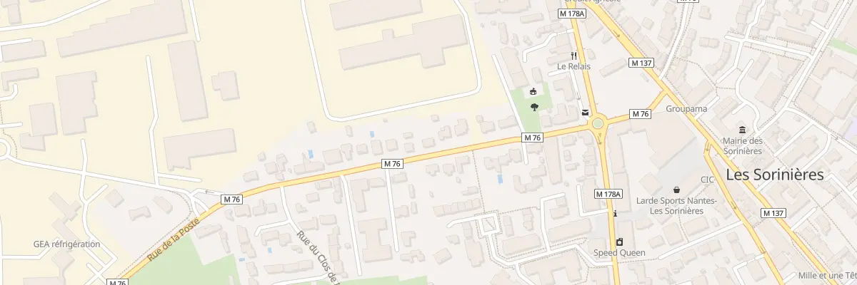 Plan du 16 Rue de la Poste aux Sorinières